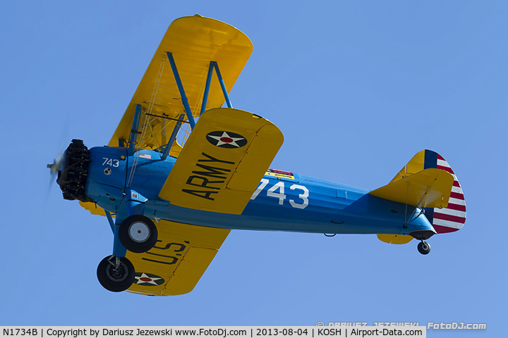 N1734B, 1943 Boeing E75 C/N 75-5987, Boeing E75 Stearman  C/N 75-5987, N1734B