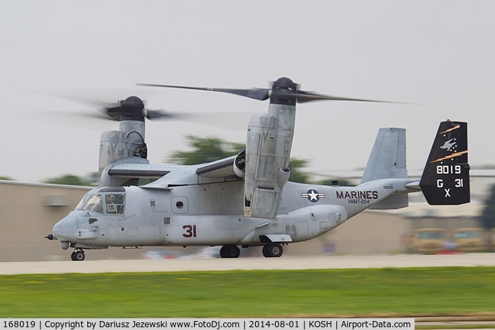 168019, 2011 Bell-Boeing MV-22B Osprey C/N D0149, MV-22B Osprey 168019 GX-31 from VMMT-204 