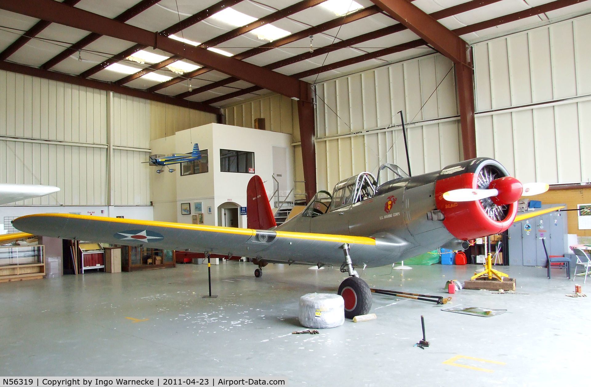 N56319, 1941 Consolidated Vultee BT-13A C/N 2167, Vultee BT-13A Valiant at the Estrella Warbirds  Museum, Paso Robles CA