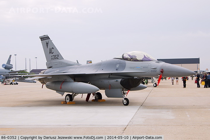 86-0352, 1986 General Dynamics F-16C Fighting Falcon C/N 5C-458, F-16C Fighting Falcon 86-0352 AC from 119th FS 177th FW Atlantic City IAP, NJ