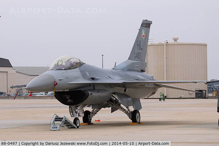 88-0497, 1988 General Dynamics F-16CM Fighting Falcon C/N 1C-99, F-16C Fighting Falcon 88-0497 HL from 421st FS 