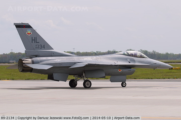 89-2134, 1989 General Dynamics F-16CG Night Falcon C/N 1C-287, F-16CM Fighting Falcon 89-2134 HL from 421st FS 