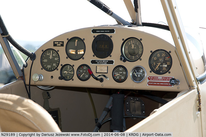 N29189, 1940 Aeronca 60-TF C/N 2510T, Cockpit of Aeronca 60-TF 