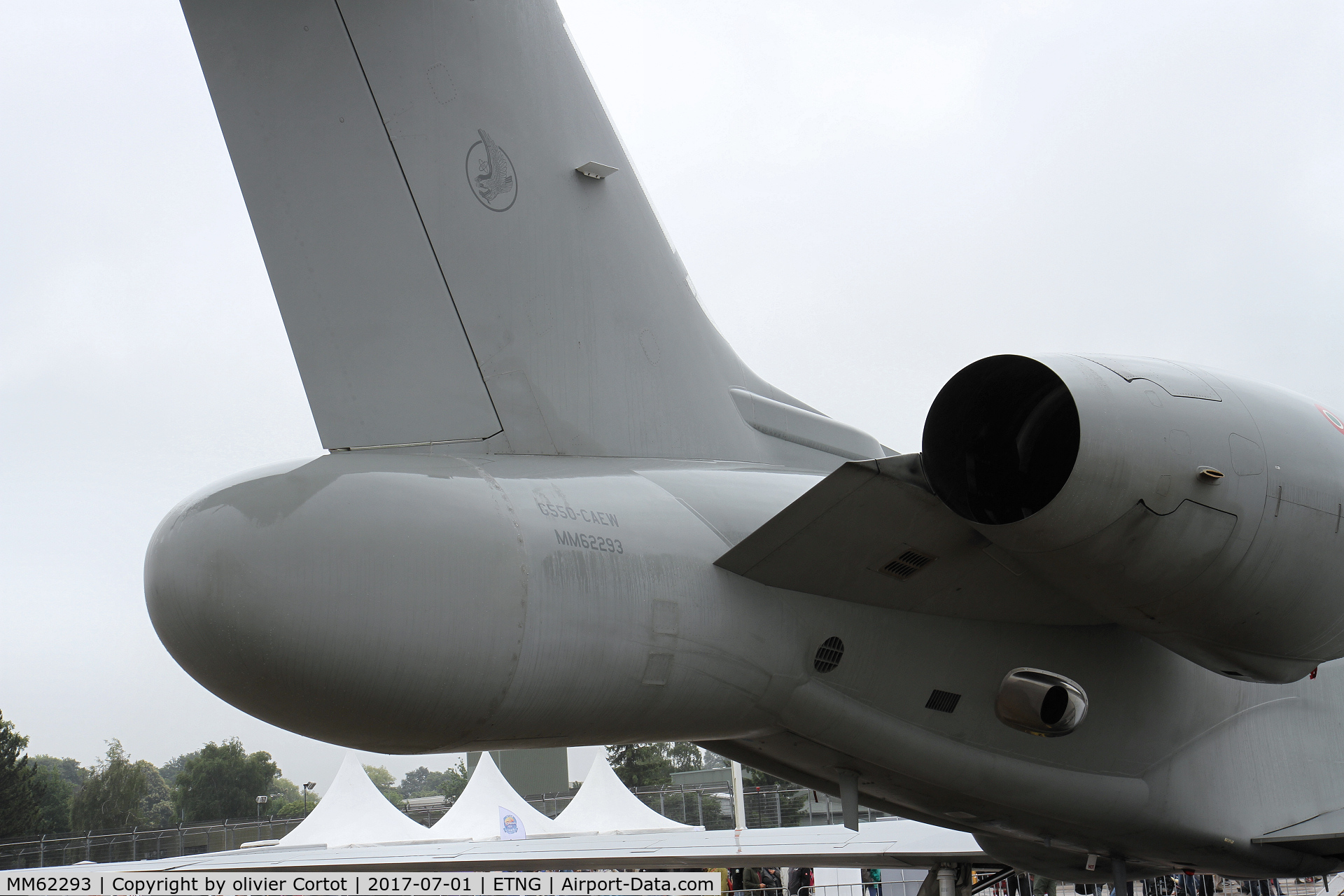 MM62293, 2013 Gulfstream E-550A (GV-SP) AEW C/N 5429, rear radome and serial number