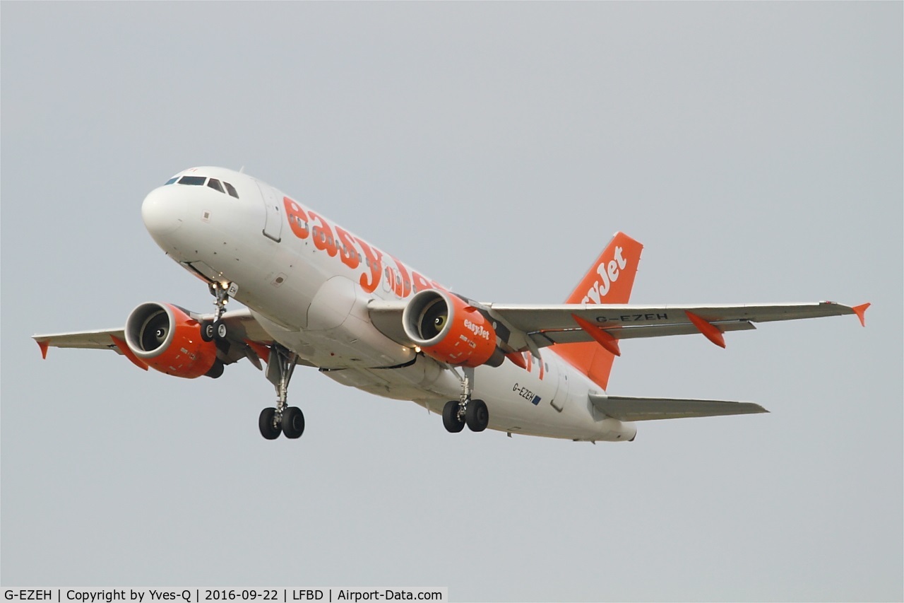 G-EZEH, 2004 Airbus A319-111 C/N 2184, Airbus A319-111, Take off rwy 23, Bordeaux Mérignac airport (LFBD-BOD)