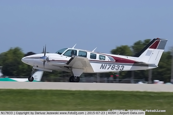 N17833, 1977 Beech 58 Baron C/N TH-827, Beech 58 Baron  C/N TH-827, N17833