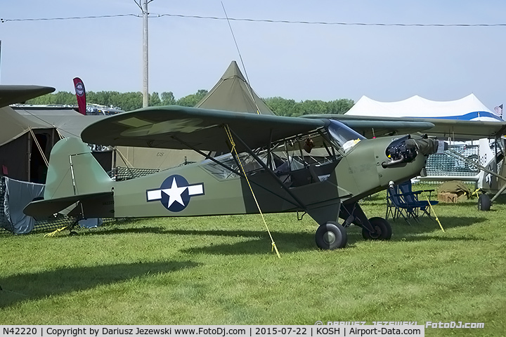 N42220, 1945 Piper J3C-65 Cub Cub C/N 14470, Piper J3C-65 Cub  C/N 14470, N42220