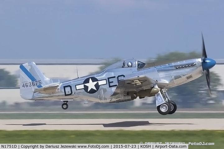 N1751D, 1944 North American P-51D Mustang C/N 122-31401 (44-63675), North American P-51D Mustang 