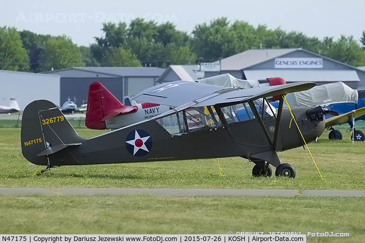 N47175, 1943 Aeronca 0-58B Grasshopper C/N 058B9163, Aeronca 0-58B  C/N 9163, N47175