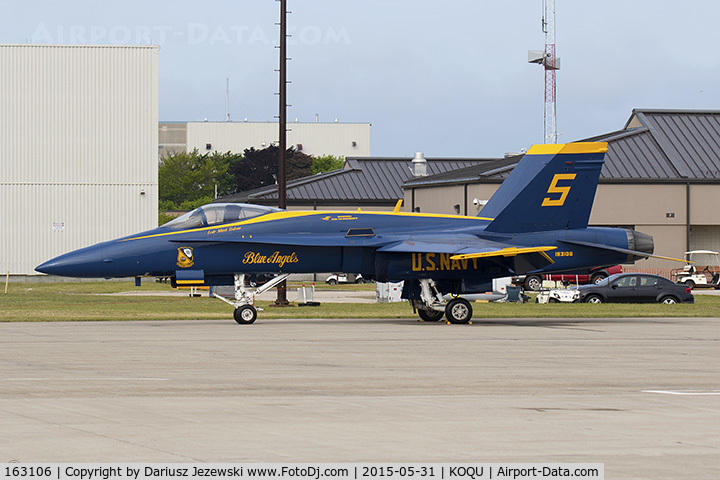 163106, McDonnell Douglas F/A-18A Hornet C/N 0495, F/A-18A Hornet 163106 C/N 0495 from Blue Angels Demo Team  NAS Pensacola, FL