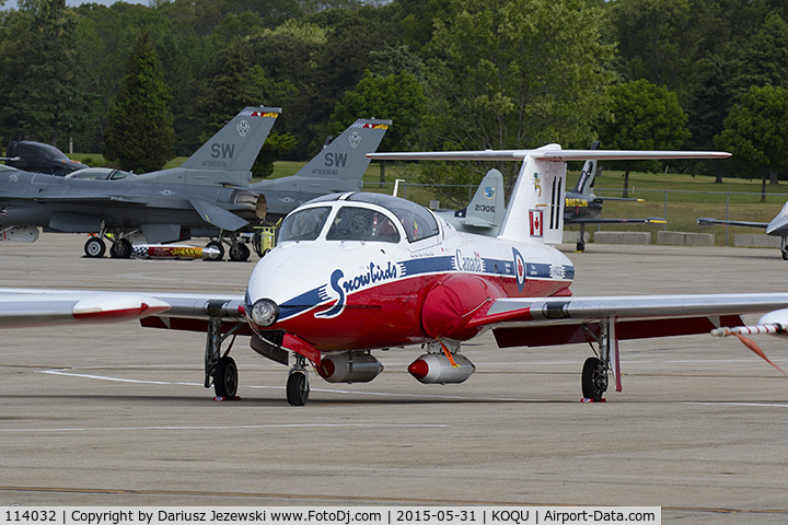 114032, Canadair CT-114 Tutor C/N 1034, CAF CT-114 Tutor 114032 C/N 1032 from Snowbirds Demo Team 15 Wing CFB Moose Jaw, SK