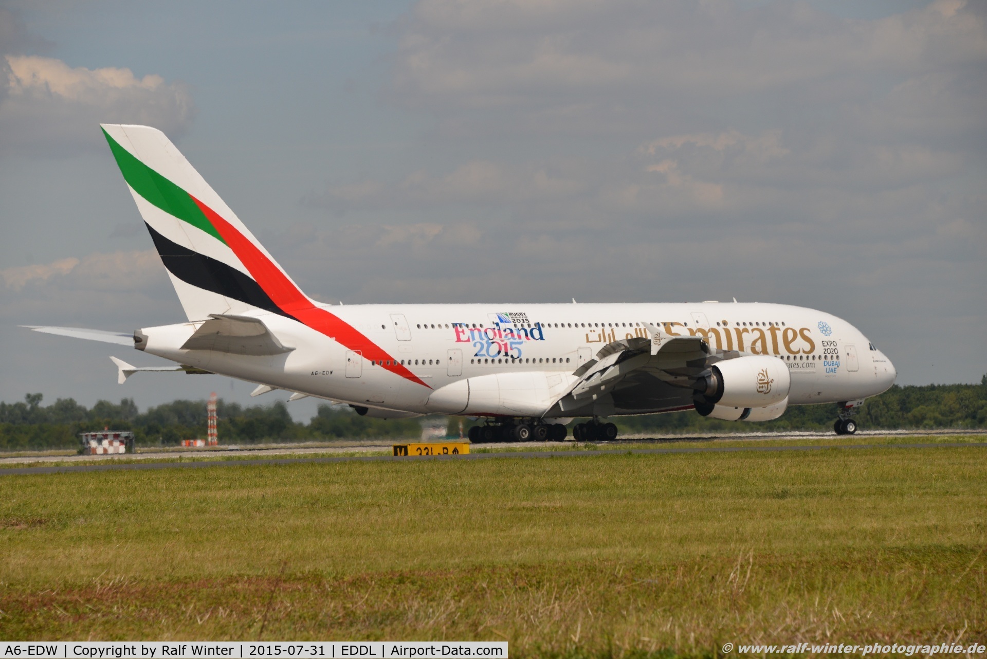 A6-EDW, 2012 Airbus A380-861 C/N 103, Airbus A380-861 - EK UAE Emirates 'Expo 2020 Dubai' - 103 - A6-EDW - 31.07.2015 - DUS