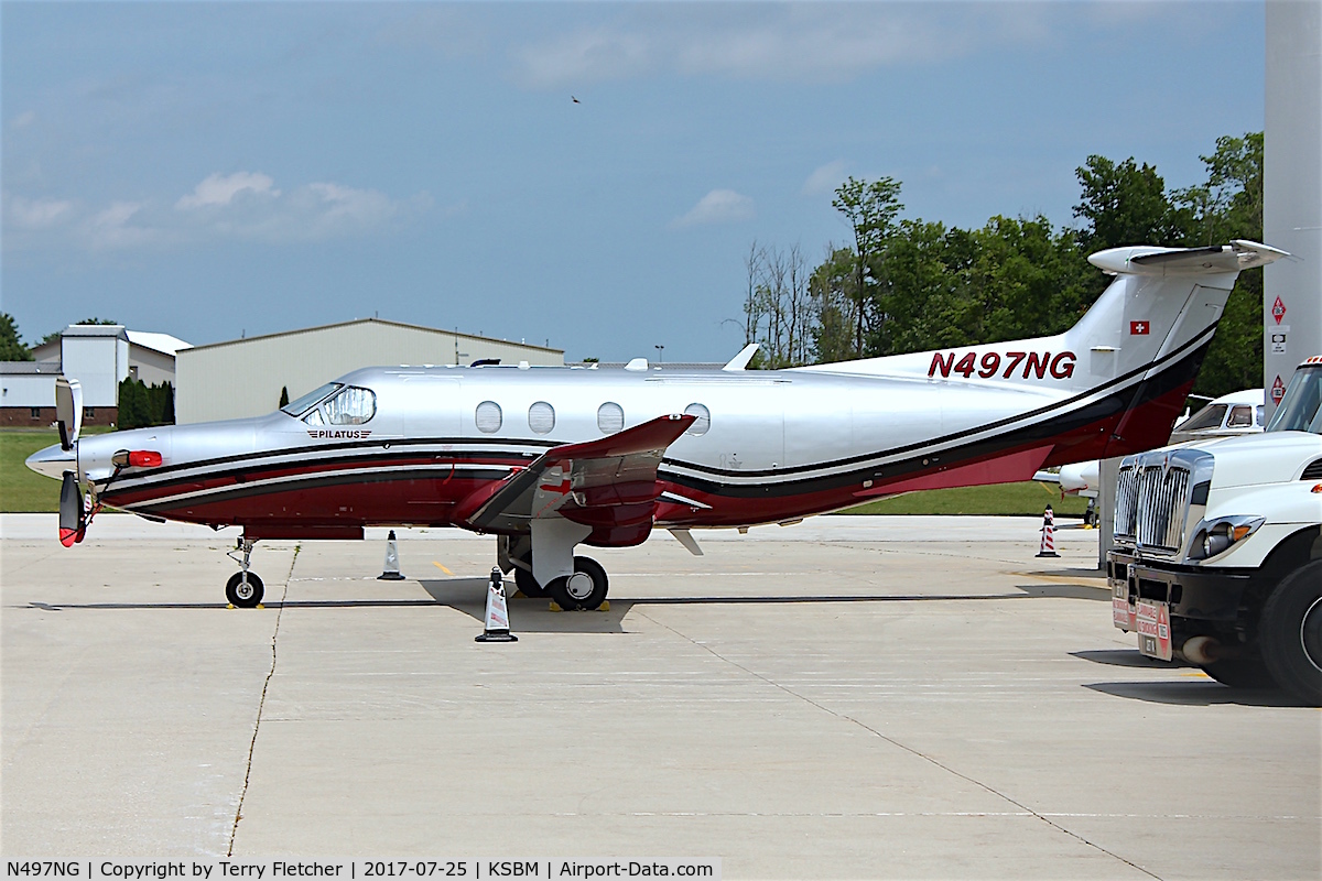N497NG, 2014 Pilatus PC-12-47E C/N 1497, At Sheboygan County Memorial Airport in Wisconsin