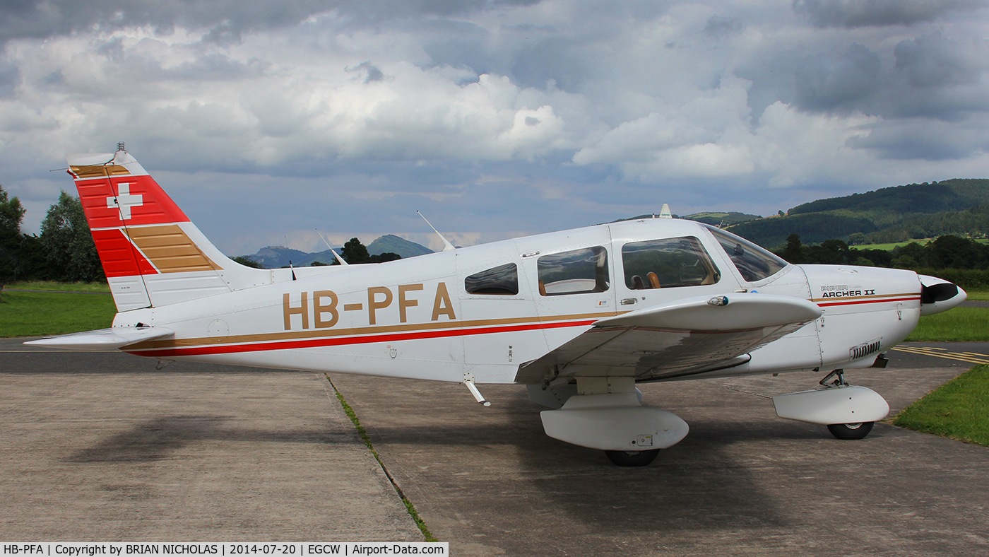 HB-PFA, 1979 Piper PA-28-181 Archer C/N 28-8090159, UK tour.