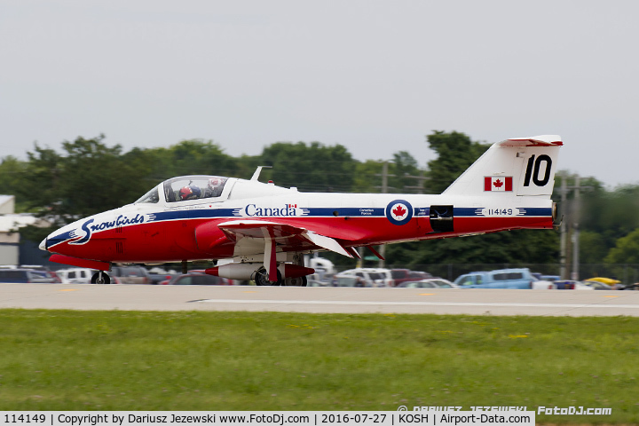 114149, Canadair CT-114 Tutor C/N 1149, CAF CT-114 Tutor 114149 C/N 1149 from Snowbirds Demo Team 15 Wing CFB Moose Jaw, SK