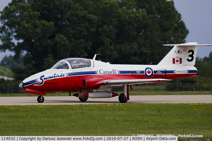 114032, Canadair CT-114 Tutor C/N 1034, CAF CT-114 Tutor 114032 C/N 1032 from Snowbirds Demo Team 15 Wing CFB Moose Jaw, SK