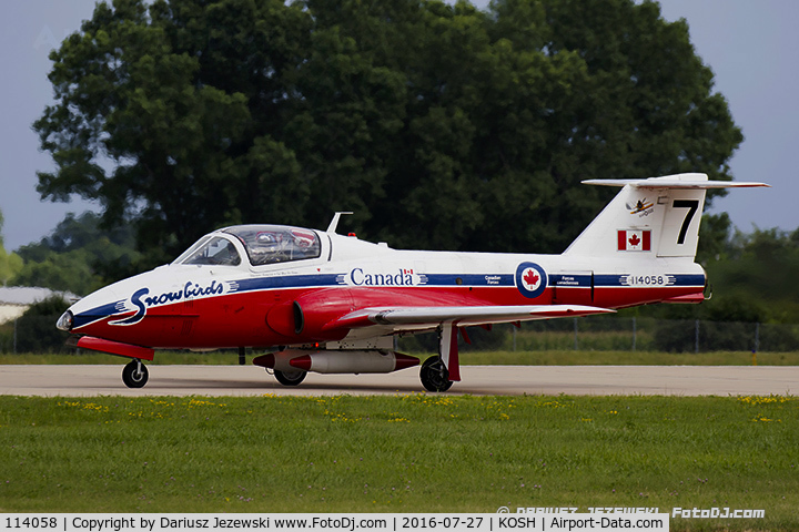 114058, Canadair CT-114 Tutor C/N 1058, CAF CT-114 Tutor 114058 C/N 1058 from Snowbirds Demo Team 15 Wing CFB Moose Jaw, SK