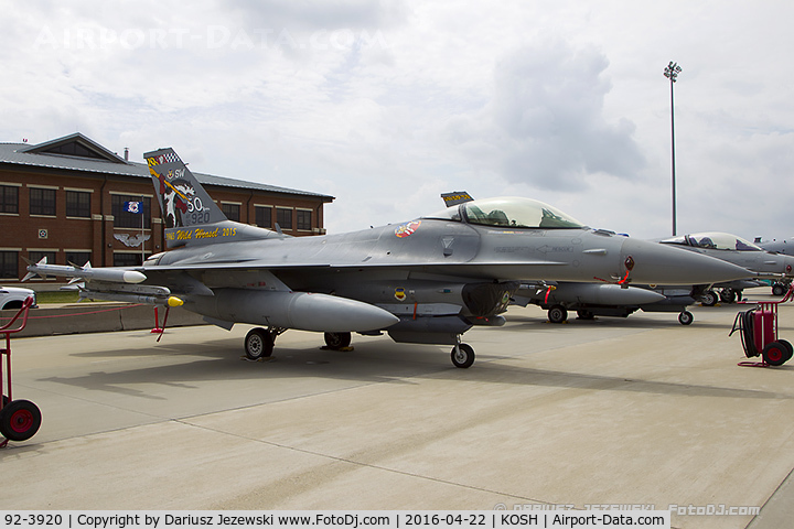 92-3920, Lockheed F-16C Fighting Falcon C/N CC-162, F-16CM Fighting Falcon 92-3920 SW from 55th FS 