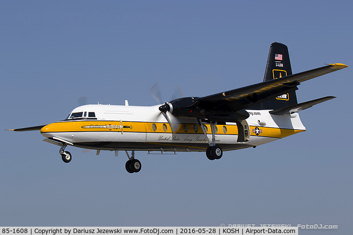 85-1608, 1984 Fokker C-31A (F27-400M) Troopship C/N 10668, C-31A Troopship (F-27-400M) 85-1608  from USAR