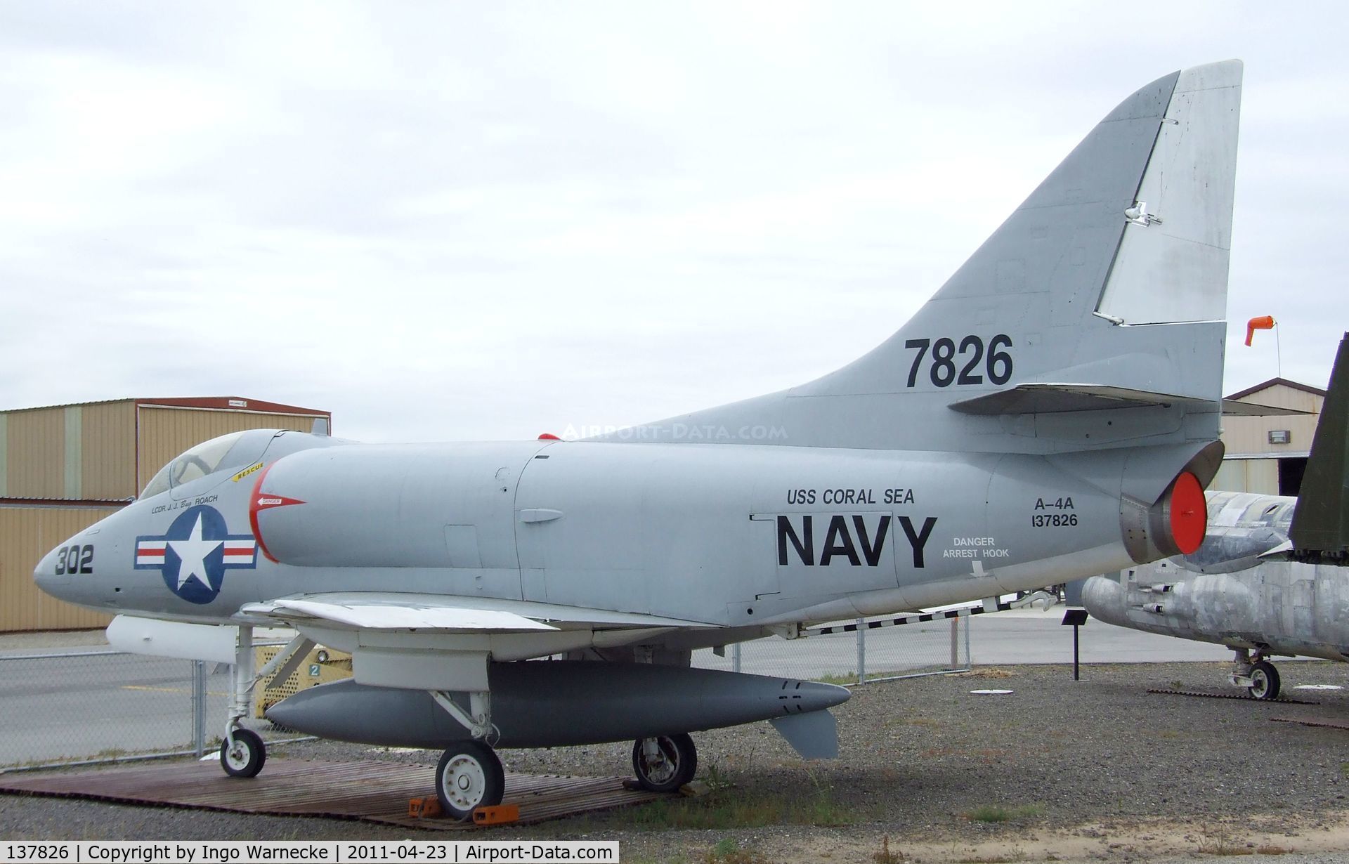 137826, Douglas A-4A Skyhawk C/N 10723, Douglas A-4A Skyhawk at the Estrella Warbirds Museum, Paso Robles CA