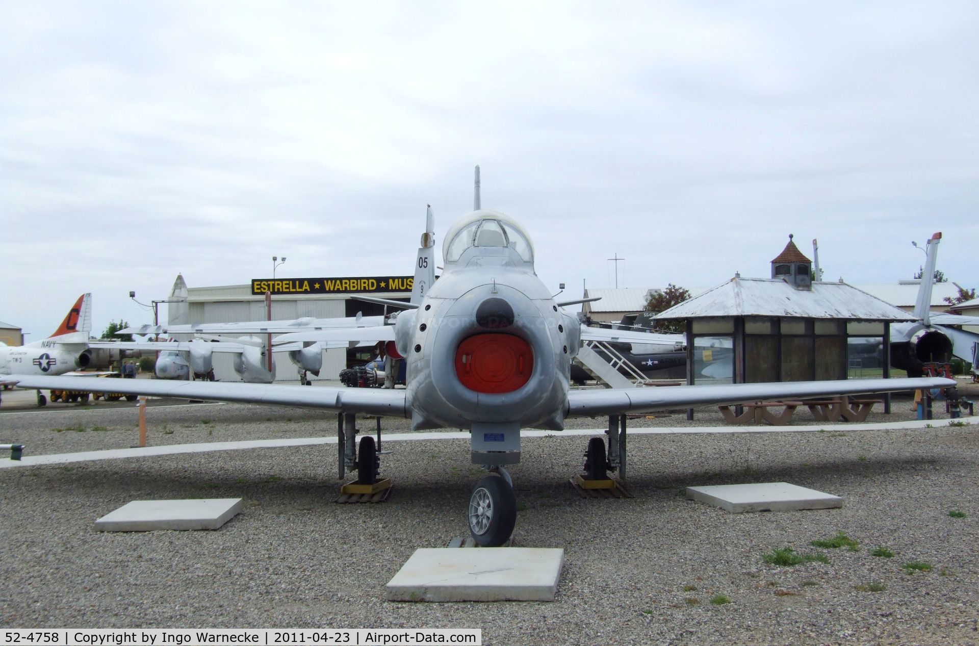 52-4758, North American RF-86F Sabre C/N 191-454, North American RF-86F Sabre at the Estrella Warbirds Museum, Paso Robles CA