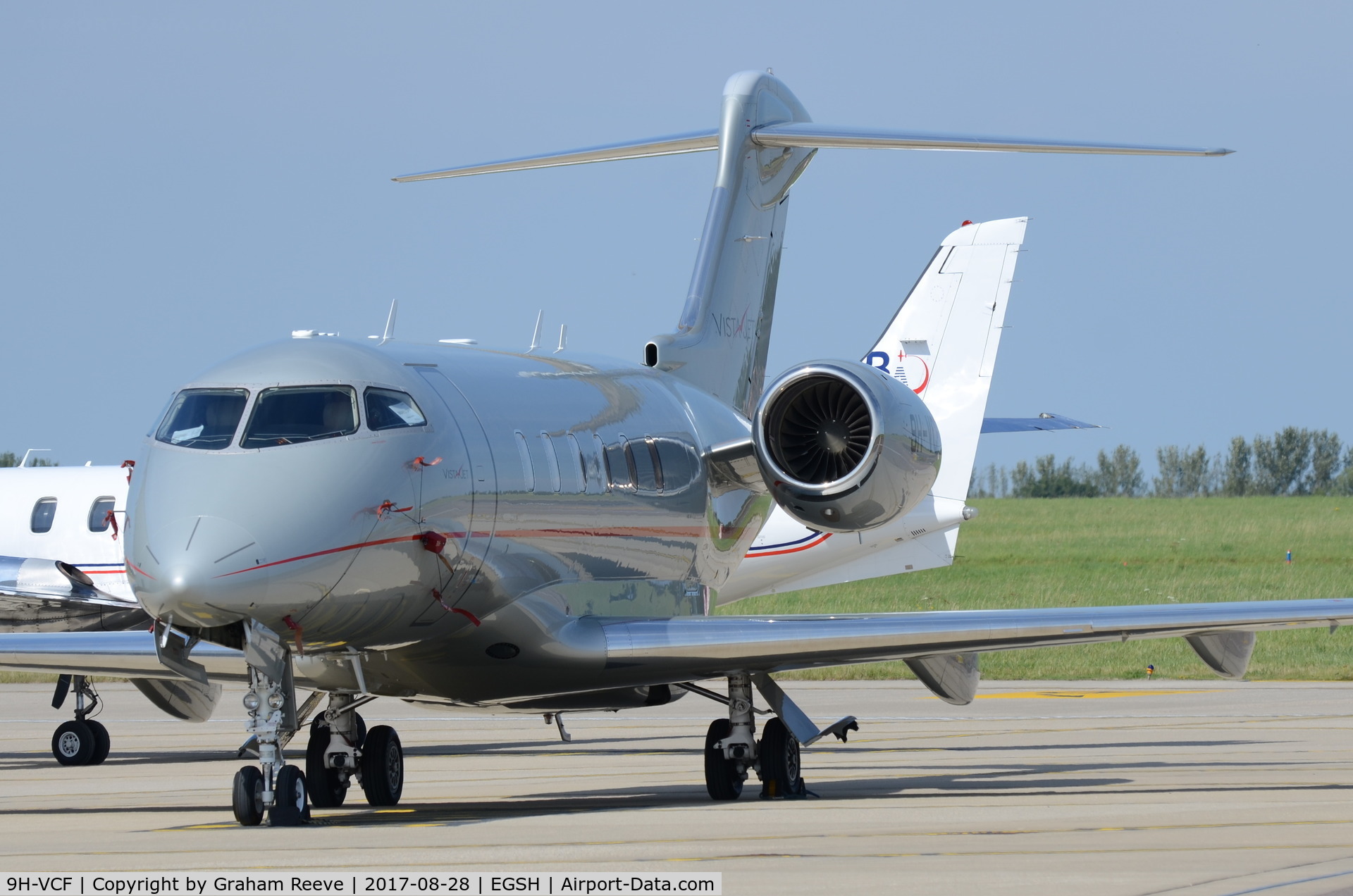9H-VCF, 2014 Bombardier Challenger 350 (BD-100-1A10) C/N 20541, Parked at Norwich.
