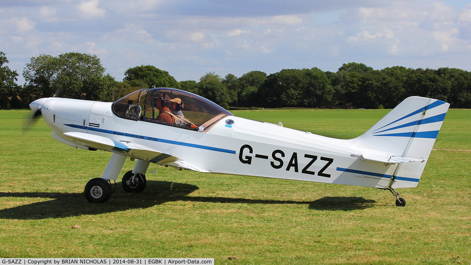 G-SAZZ, 2003 Piel CP-328 Super Emeraude C/N PFA 216-11940, LAA fly in. Sywell
