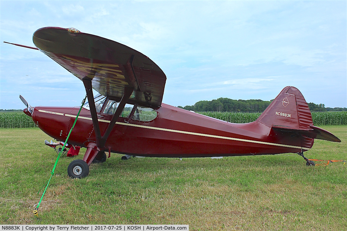 N8883K, 1947 Stinson 108-1 Voyager C/N 108-1883, At 2017 AirVenture at Oshkosh