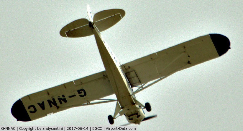 G-NNAC, 1954 Piper L-21B Super Cub (PA-18-135) C/N 18-3820, over flew the AVP @ EGCC