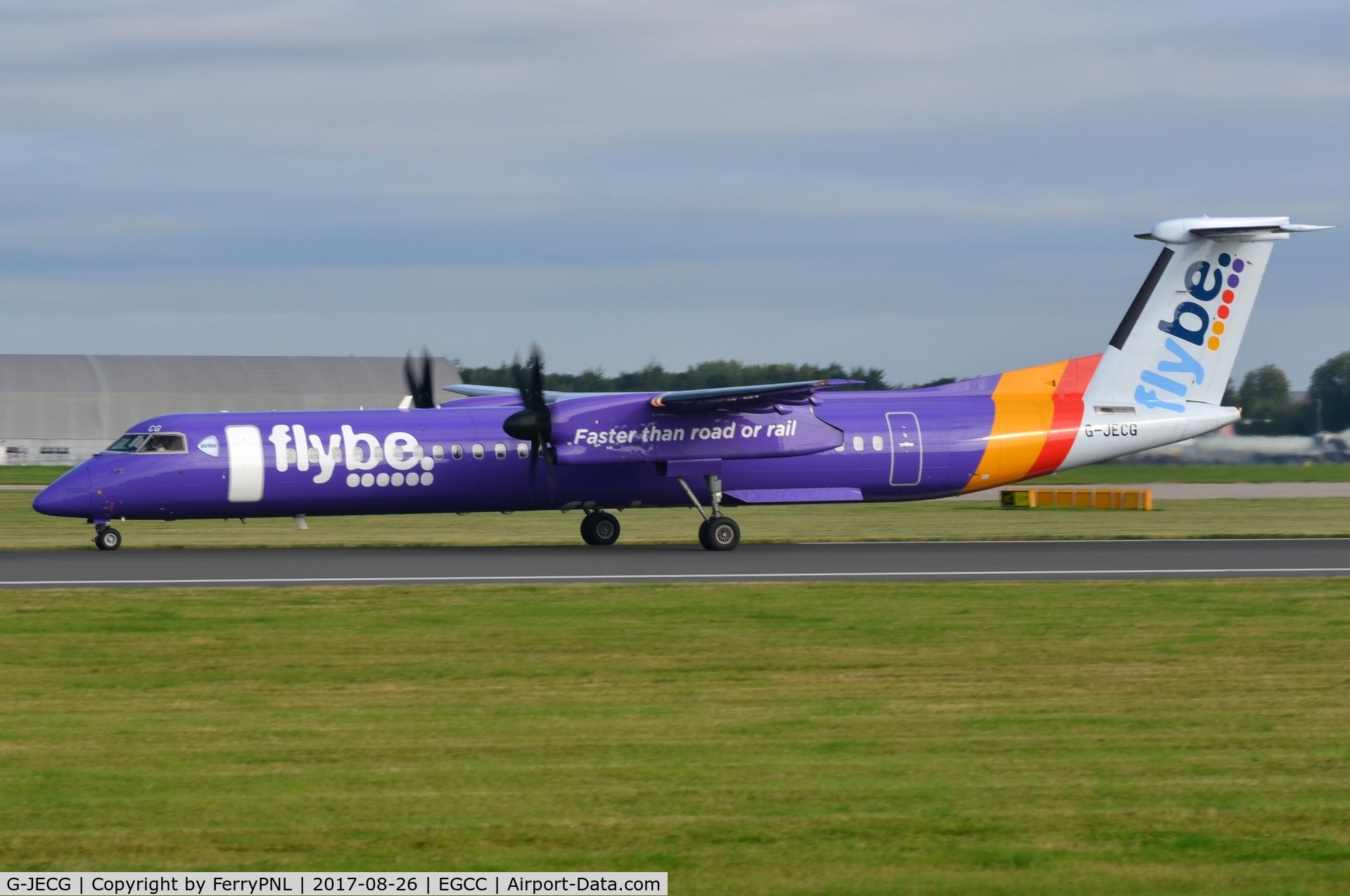 G-JECG, 2004 De Havilland Canada DHC-8-402Q Dash 8 C/N 4098, Flybe DHC8 appears to have a new door fitted.
