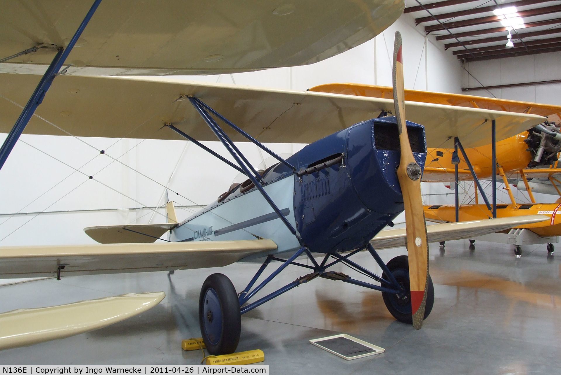 N136E, 1928 Command-aire 3C-3 C/N 532, Command-Aire 3C-3 at the Yanks Air Museum, Chino CA