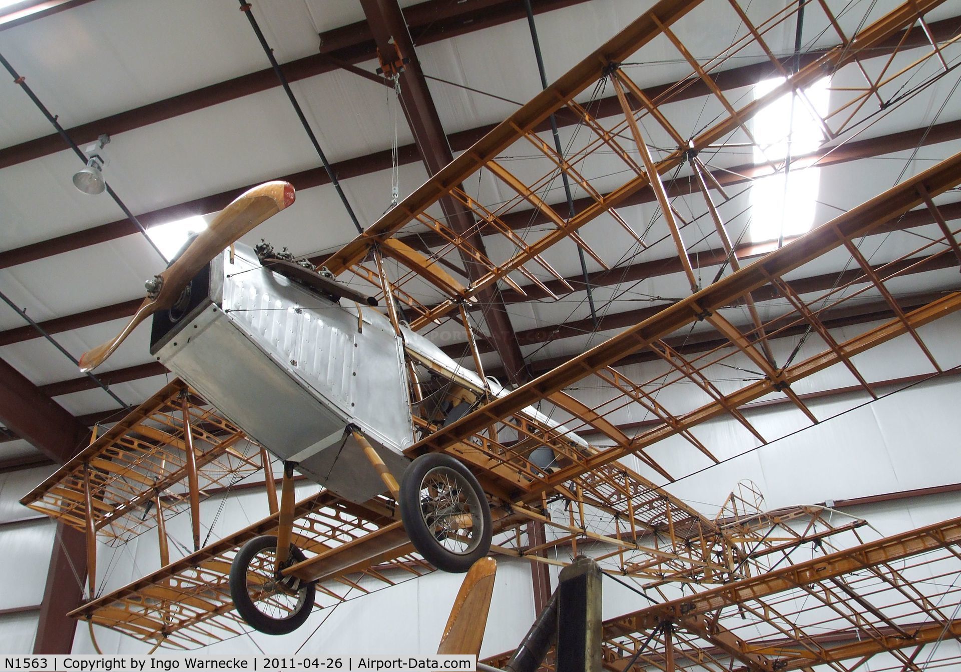 N1563, Curtiss JN-4D Jenny C/N D-51, Curtiss JN-4D (without skin) at the Yanks Air Museum, Chino CA