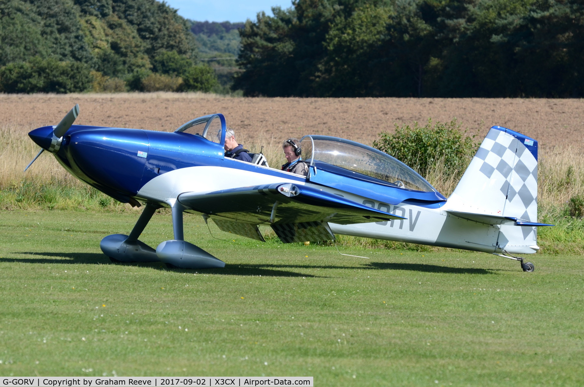 G-GORV, 2013 Vans RV-8 C/N LAA 303-14847, Just landed at Northrepps.