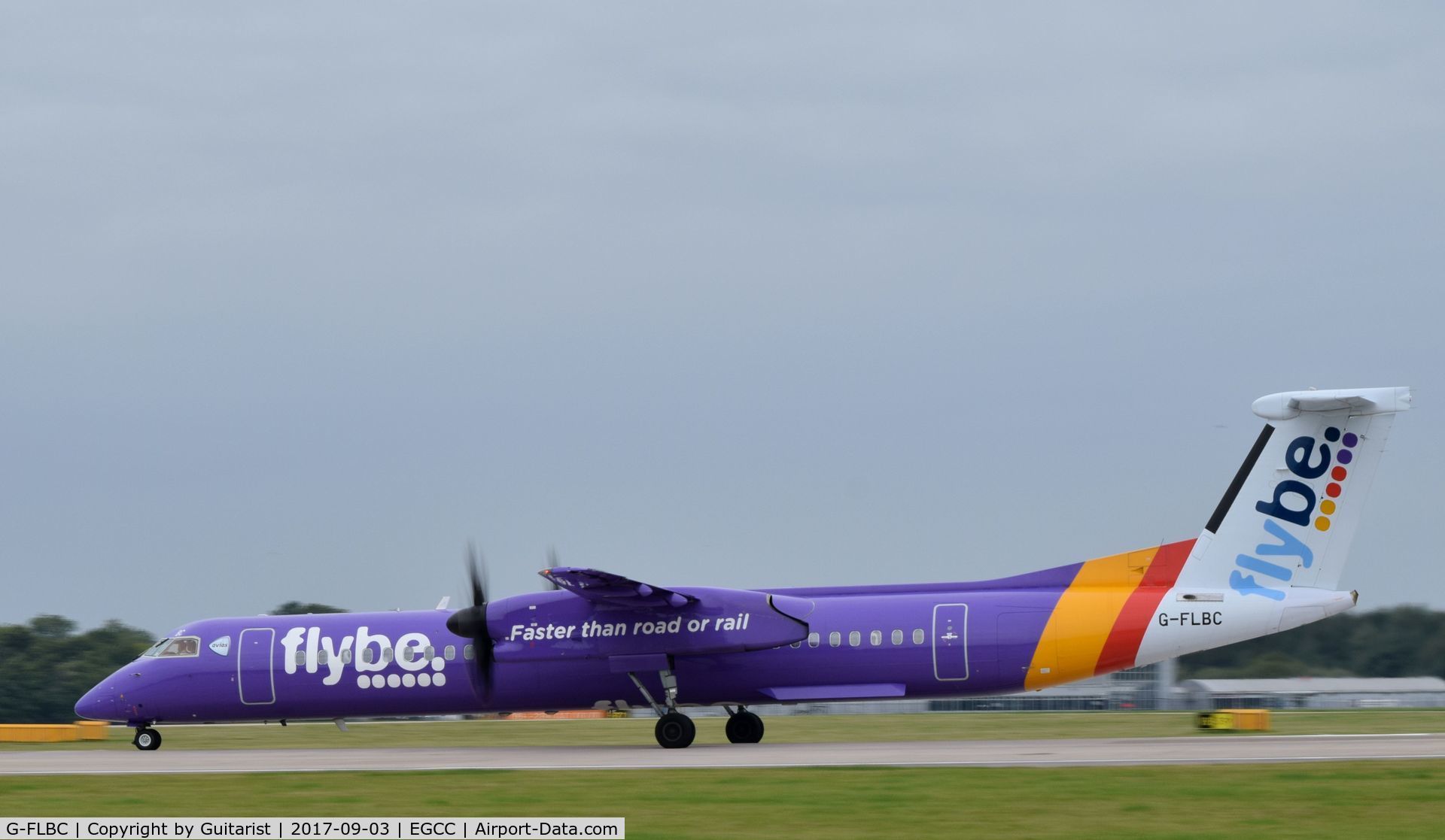 G-FLBC, 2009 De Havilland Canada DHC-8-402Q Dash 8 C/N 4257, At Manchester