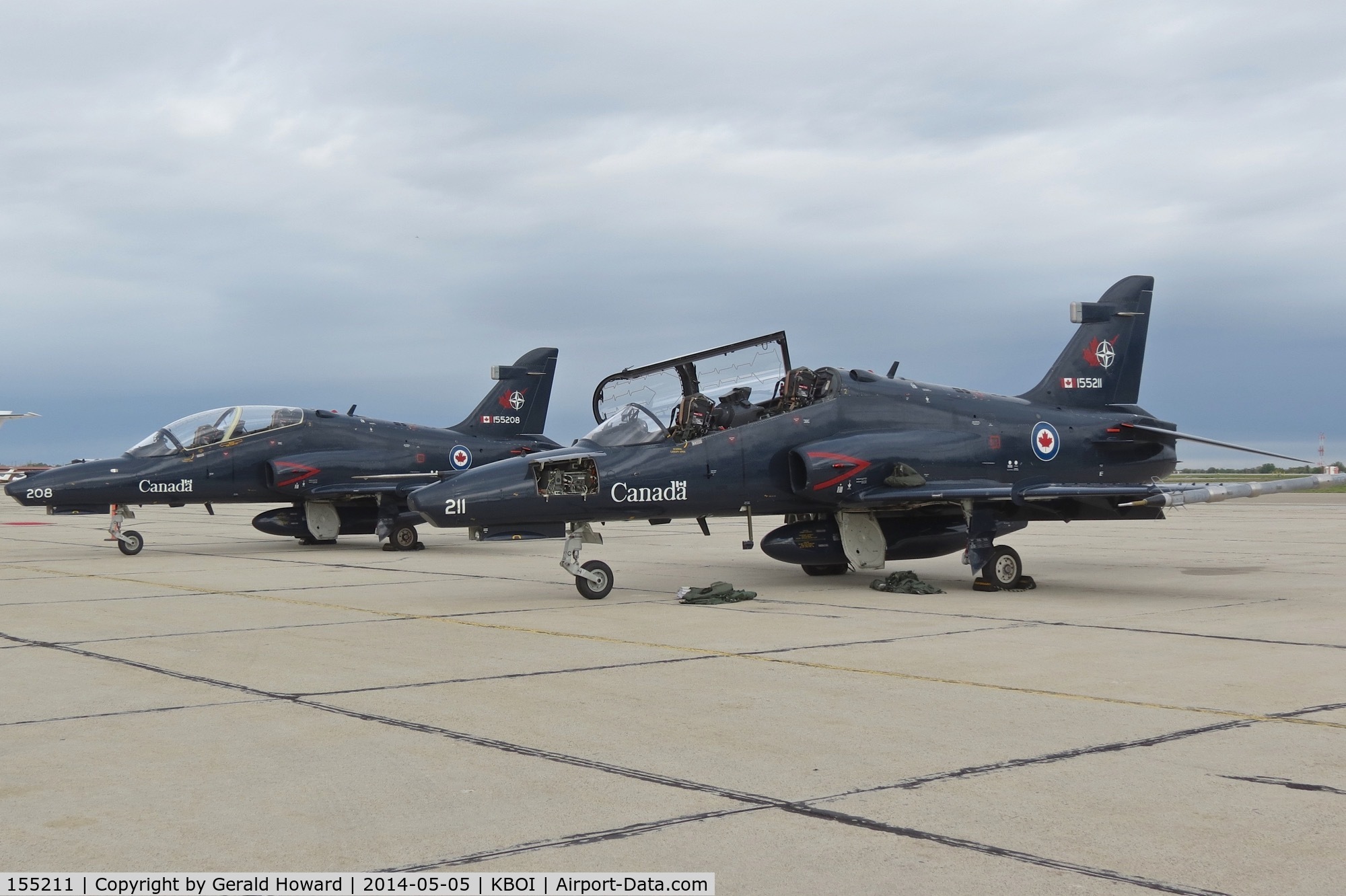 155211, 2000 BAE Systems CT-155 Hawk C/N IT019/705, Two Hawks from the No.2 CFFTS, Moose Jaw, Saskatchewan, Canada parked on the south GA ramp.