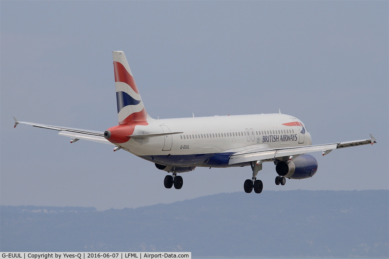 G-EUUL, 2002 Airbus A320-232 C/N 1708, Airbus A320-232, On final Rwy 31R, Marseille-Provence Airport (LFML-MRS)