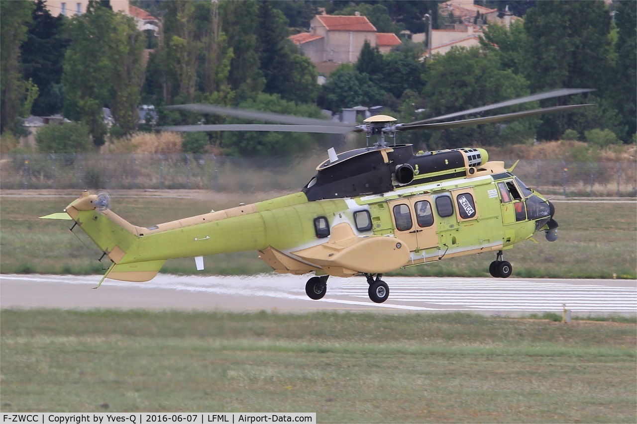 F-ZWCC, 2016 Airbus Helicopters H215 Super Puma C/N 3008, Airbus Helicopters H215, Flight test, Marseille-Provence Airport (LFML-MRS)