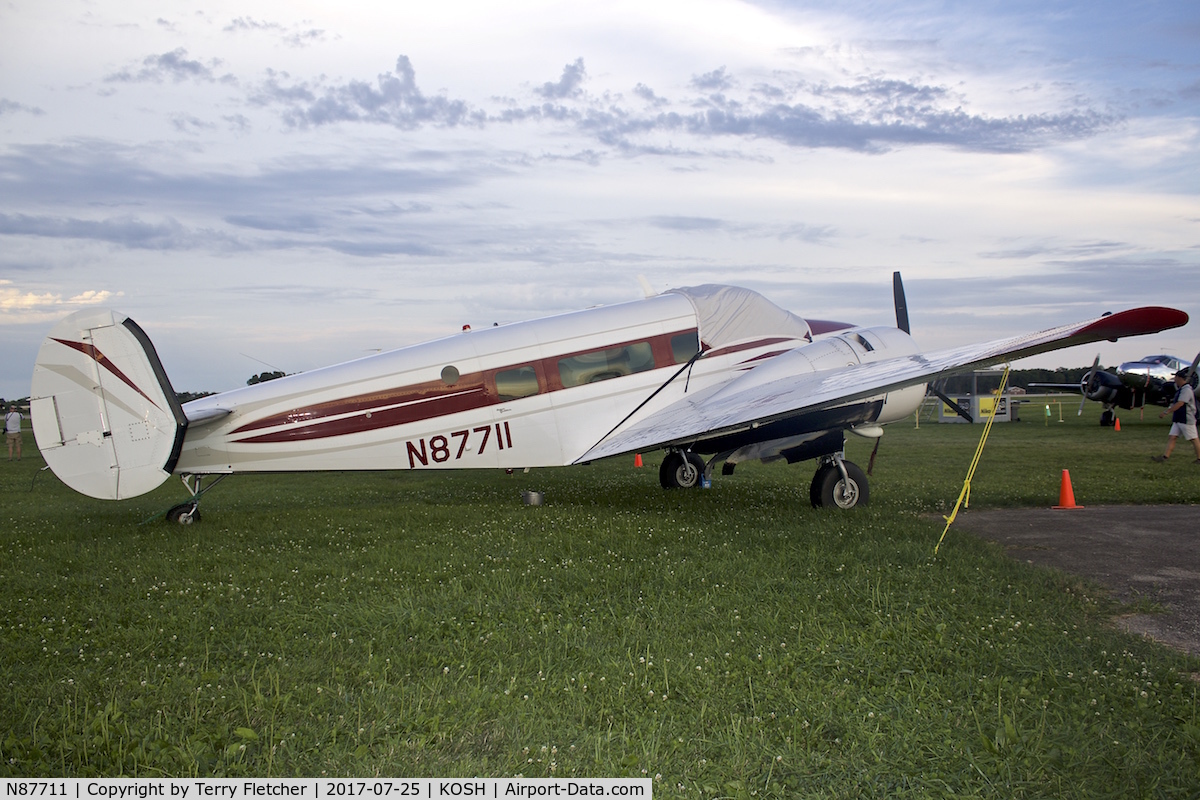 N87711, 1963 Beech H-18 C/N BA-650, at 2017 EAA AirVenture at Oshkosh