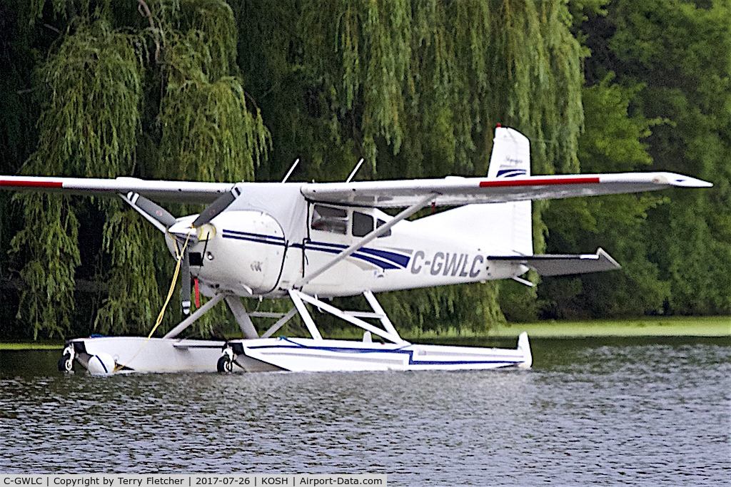 C-GWLC, Cessna A185F Skywagon 185 C/N 18502588, at Lake Winnebago mooring during 2017 EAA AirVenture at Oshkosh