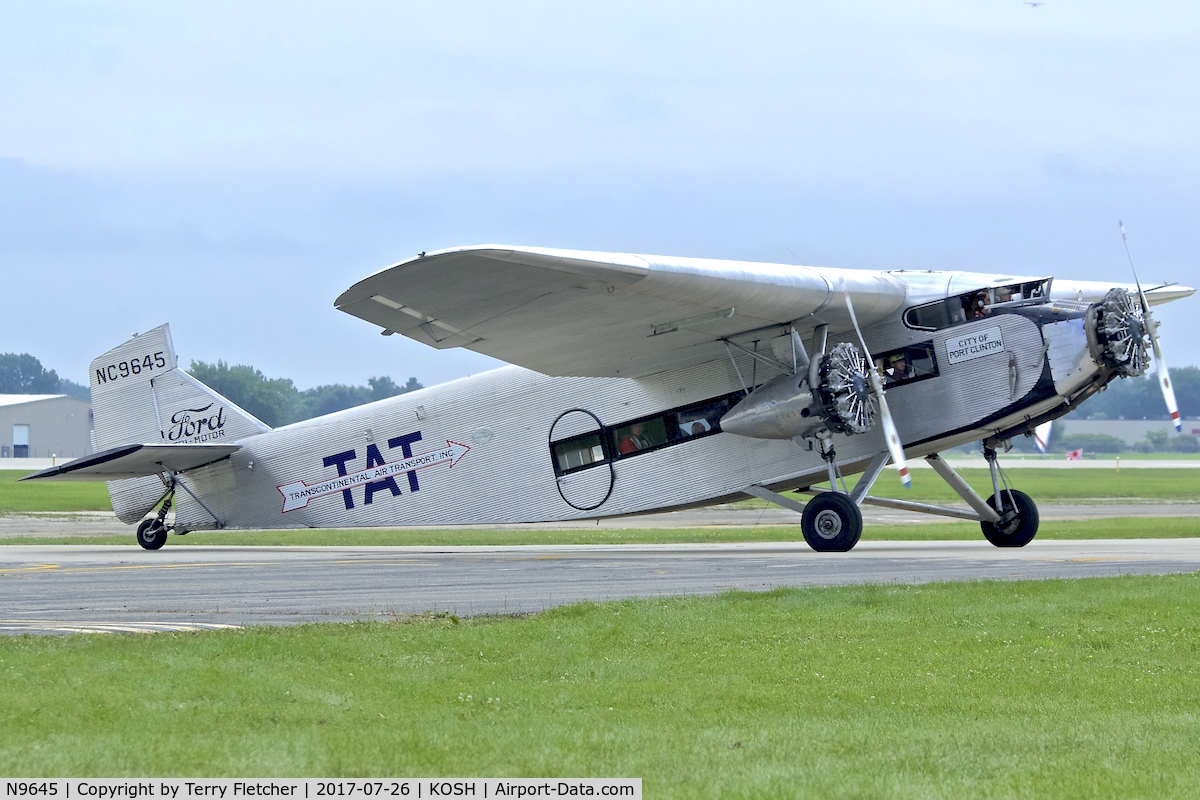 N9645, 1928 Ford 5-AT-B Tri-Motor C/N 8, At 2017 EAA AirVenture at Oshkosh
