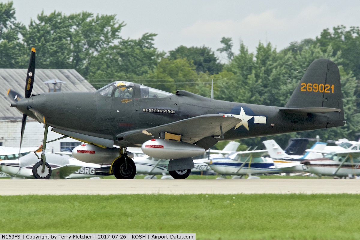 N163FS, 1943 Bell P-63C-5 Kingcobra C/N 33-91, At 2017 EAA AirVenture at Oshkosh