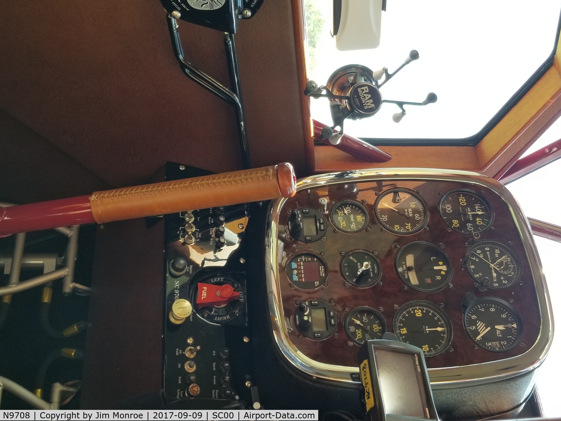 N9708, Fairchild 71 C/N 37, Cockpit View - At the annual Triple Tree Flyin