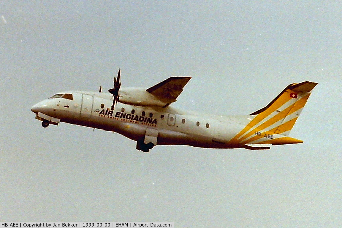 HB-AEE, 1993 Dornier 328-110 C/N 3005, Schiphol Amsterdam 1999