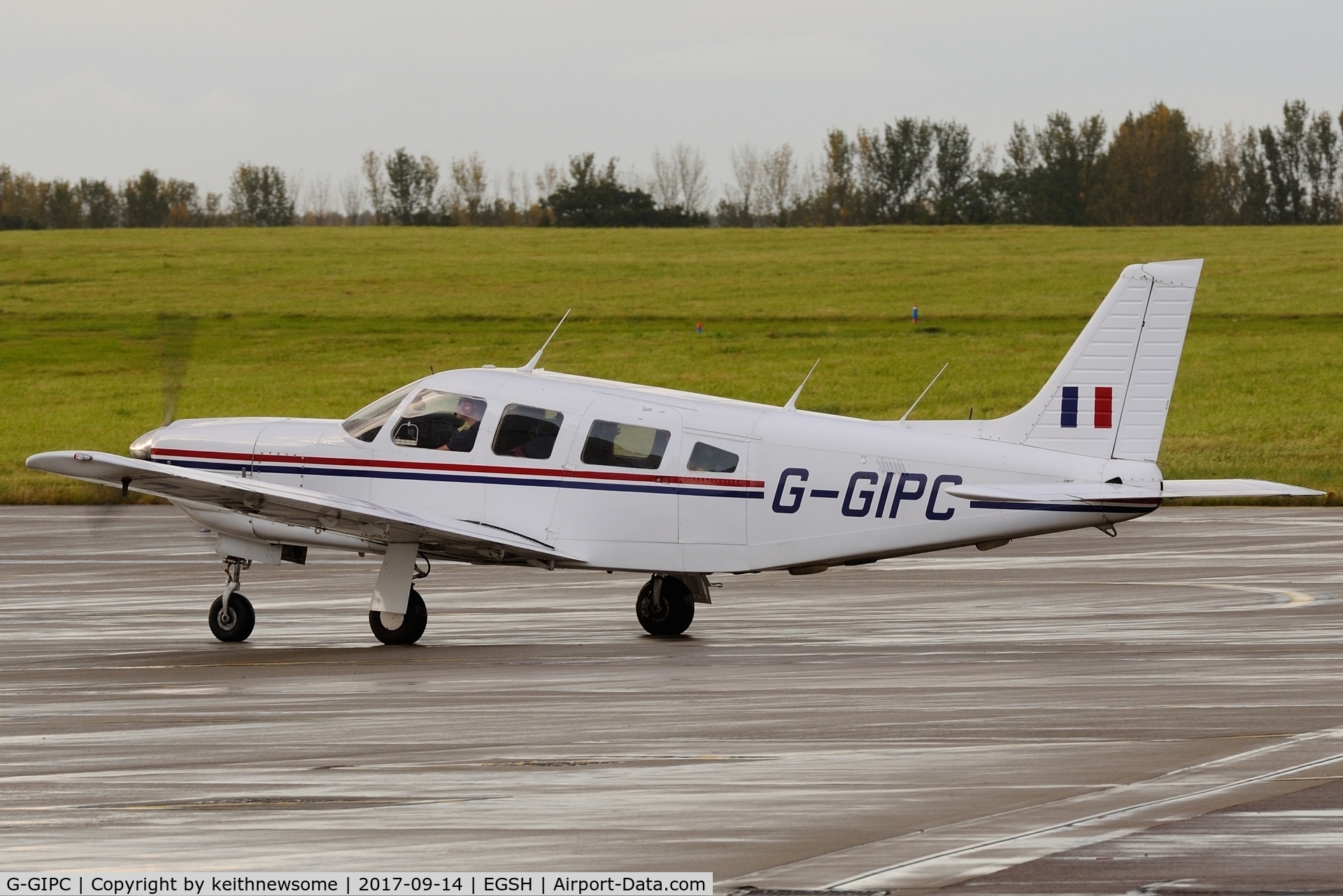 G-GIPC, 1982 Piper PA-32R-301 Saratoga SP C/N 32R-8313005, Unexpected late visitor.