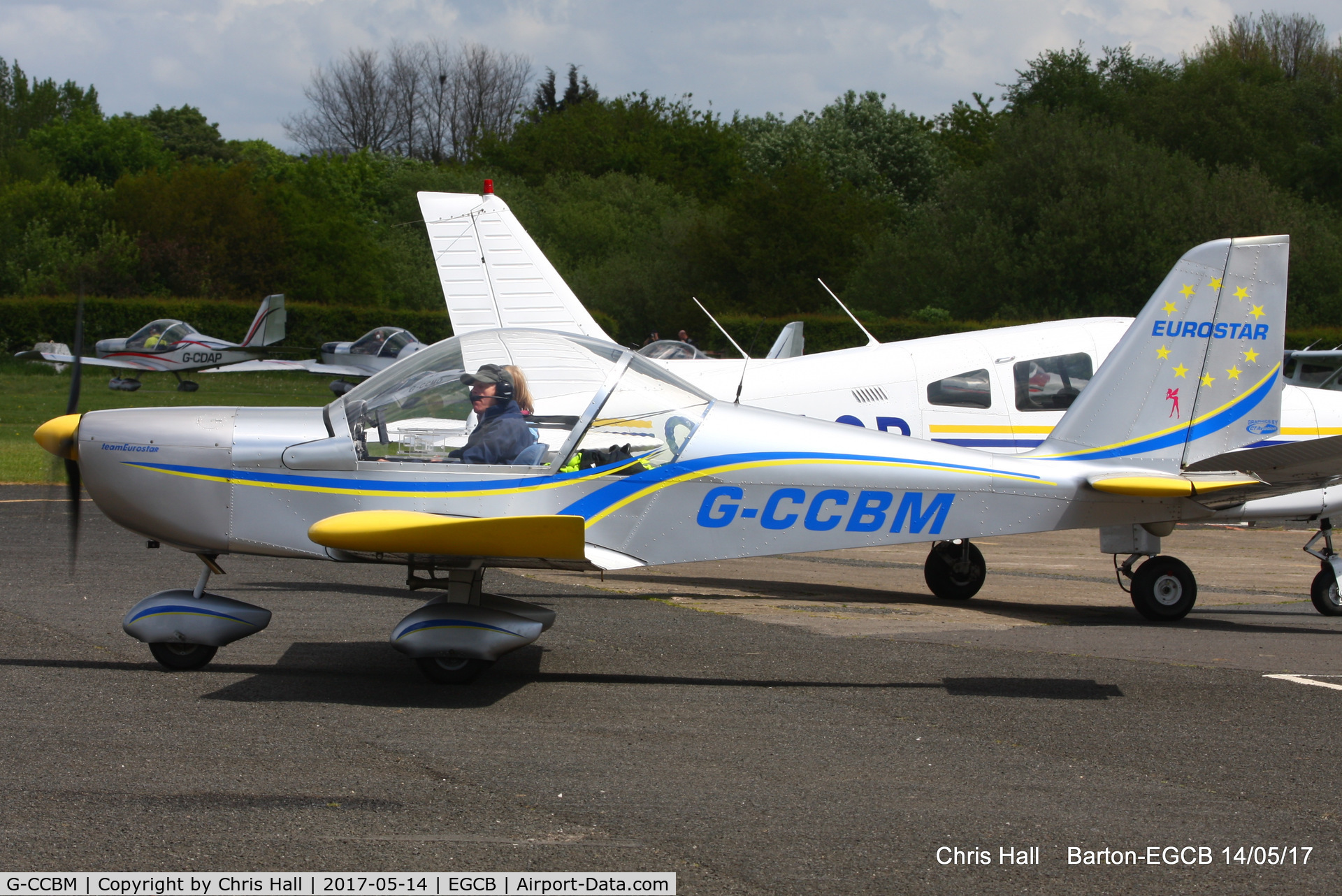 G-CCBM, 2003 Aerotechnik EV-97 Eurostar C/N PFA 315-14023, at Barton