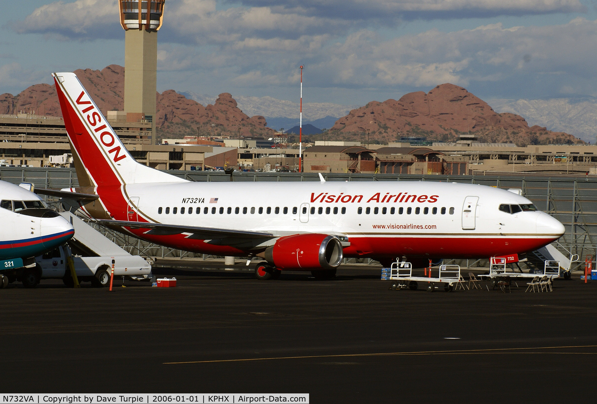 N732VA, 1985 Boeing 737-3TO C/N 23366, The date my camera recorded was wrong.  The picture was taken sometime in 2013 at KPHX.