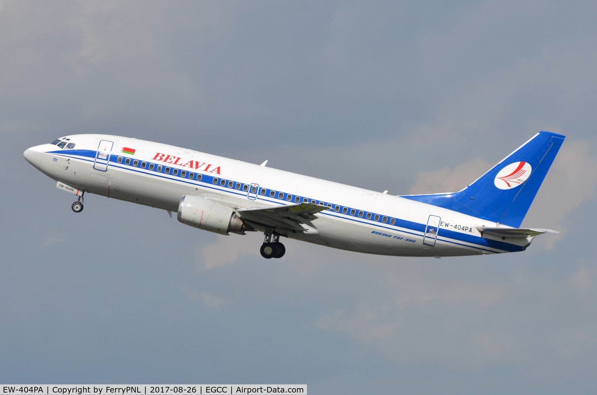 EW-404PA, 1992 Boeing 737-3L9 C/N 27061, Belavia B733 departing for Minsk.