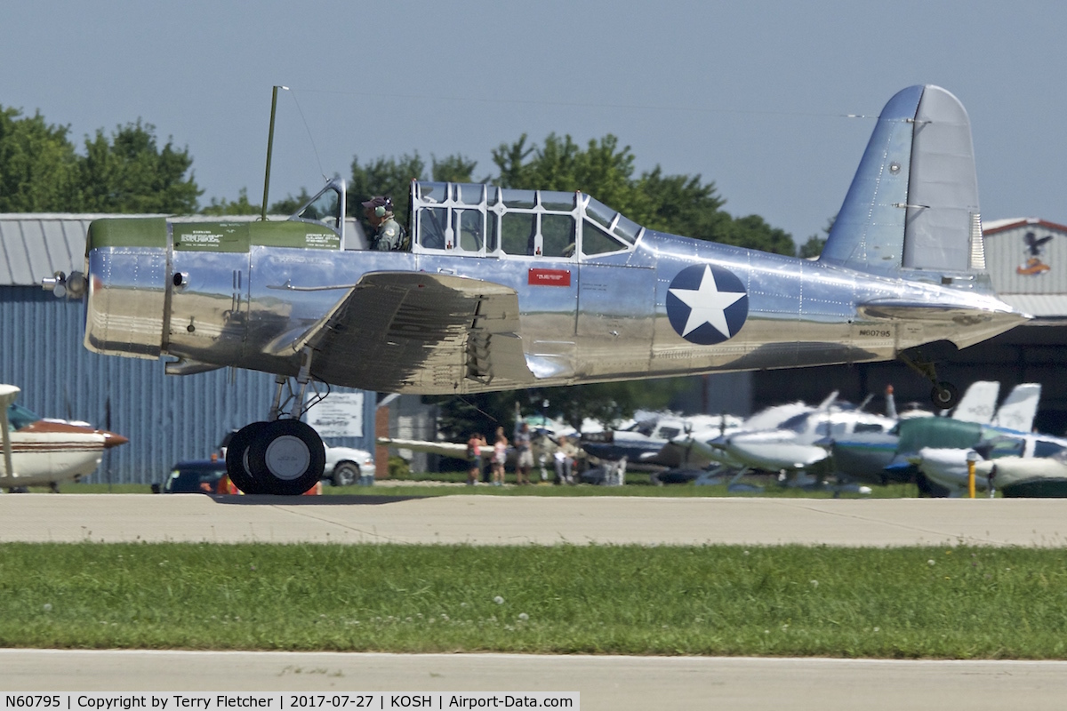 N60795, 1943 Consolidated Vultee BT-13A C/N 10514, At 2017 EAA AirVenture at Oshkosh