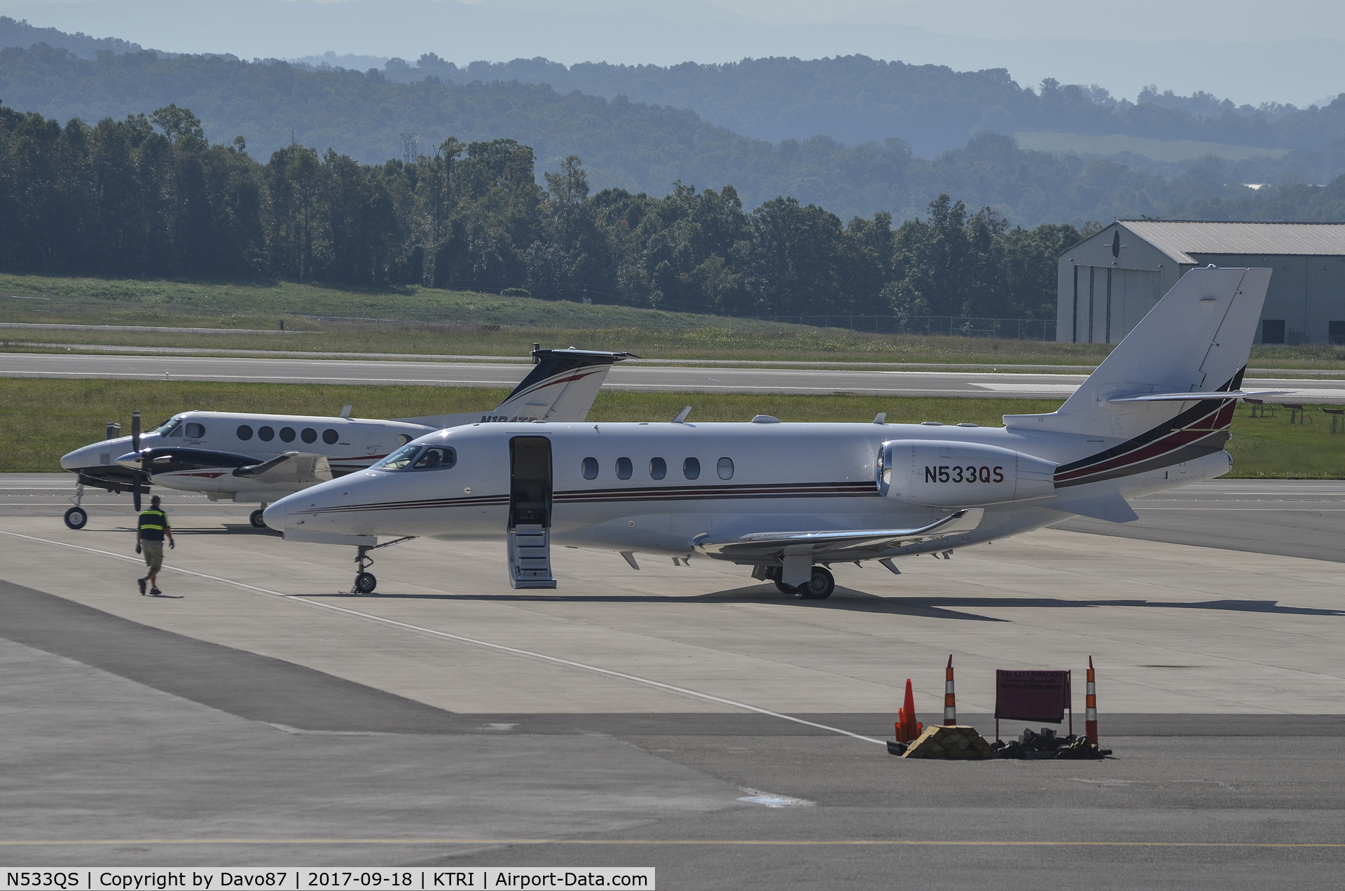 N533QS, 2017 Cessna 680A Citation Latitude C/N 680A-0074, Parked at Tri-Cities Airport.