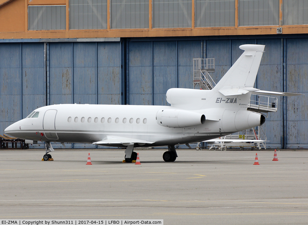 EI-ZMA, 2004 Dassault Falcon 900EX C/N 134, Parked at the General Aviation area...
